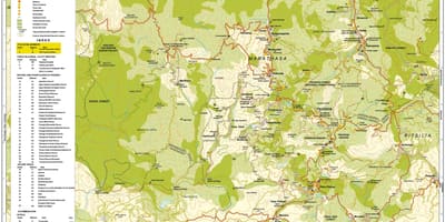નકશો troodos પર્વતો સાયપ્રસ