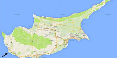 નકશો સાયપ્રસ paphos